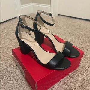 Kelly & Katie Elegant Black Block Heels